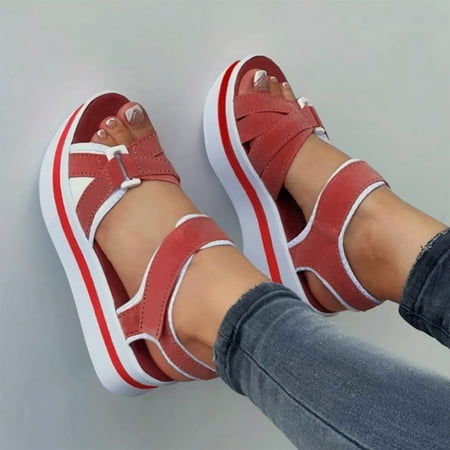 PEASKJP Brown Sandals Women Women Thick Sole Beach Sandals Wedge Open Toe Beach Sandals With Round Toe Sandals Shoes Non Slip Rubber Sole Pink 7.5
PEASKJP Brown Sandals Women Women Thick Sole Beach Sandals Wedge Open Toe Beach Sandals With Round Toe Sandals Shoes Non Slip Rubber Sole Pink 7.5