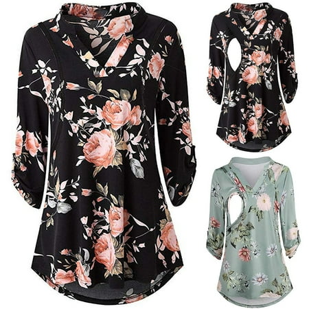 Tejiojio Maternity/Labor/Nursing Clothing Clearance Pregnant Women Clothes Flower Print Nursing Shirt Chiffon Bottoming Shirt
Tejiojio Maternity/Labor/Nursing Clothing Clearance Pregnant Women Clothes Flower Print Nursing Shirt Chiffon Bottoming Shirt