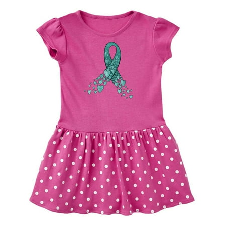 Inktastic Ovarian Cancer Awareness Teal Ribbon Made of Hearts Gift Toddler Girl Dress
Inktastic Ovarian Cancer Awareness Teal Ribbon Made of Hearts Gift Toddler Girl Dress