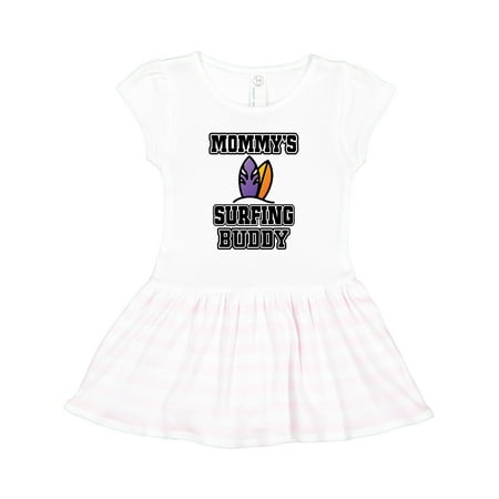 Inktastic Mommy Surfing Buddy Surfboard Gift Toddler Girl Dress