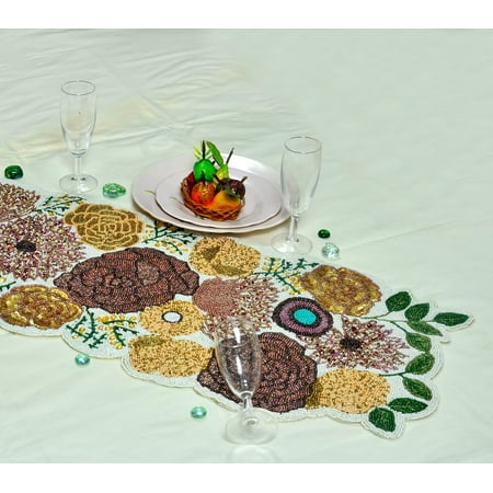 Handmade Table Runner Beaded Multicolor Table Runner Floral Table Topper 13X36 Inch
Handmade Table Runner Beaded Multicolor Table Runner Floral Table Topper 13X36 Inch