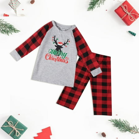 ERTUTUYI Matching Family Pajamas Christmas PJs Sets Letter And Plaid Cute Pattern Printed Long Sleeve Tee And Bottom Loungewear (Kid) Gray 4T
ERTUTUYI Matching Family Pajamas Christmas PJs Sets Letter And Plaid Cute Pattern Printed Long Sleeve Tee And Bottom Loungewear (Kid) Gray 4T