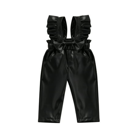 Frobukio Toddler Baby Girls Clothes Faux Leather Strap Overalls Jumpsuit PU Leather Suspender Long Pants Black 1-2 Years
Frobukio Toddler Baby Girls Clothes Faux Leather Strap Overalls Jumpsuit PU Leather Suspender Long Pants Black 1-2 Years