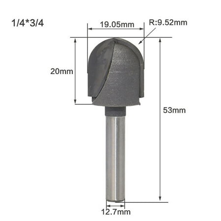 BAMILL Long Blade Round Nose Wood Router Bit Long Reach Core Box Cutter 6.35mm Shank
BAMILL Long Blade Round Nose Wood Router Bit Long Reach Core Box Cutter 6.35mm Shank