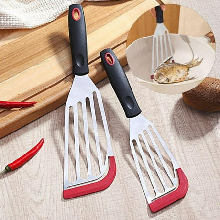 HLONK Fish Spatula Turner with Silicone Handle Heat-Resistant Reusable Slotted Fish Pancake Spatula Flipper Kitchen Accessories S
HLONK Fish Spatula Turner with Silicone Handle Heat-Resistant Reusable Slotted Fish Pancake Spatula Flipper Kitchen Accessories S