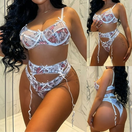 Uorcsa Soft Stretch Lace Babydoll Cut Out Exquisite Bra+Garter+Briefs Underpants White
Uorcsa Soft Stretch Lace Babydoll Cut Out Exquisite Bra+Garter+Briefs Underpants White