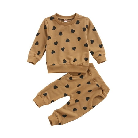 Kiapeise Infant Baby Girl Fall Winter Outfit Long Sleeve Heart Print Sweatshirt and Pants Sweatsuit 2PCS Clothes Set
Kiapeise Infant Baby Girl Fall Winter Outfit Long Sleeve Heart Print Sweatshirt and Pants Sweatsuit 2PCS Clothes Set