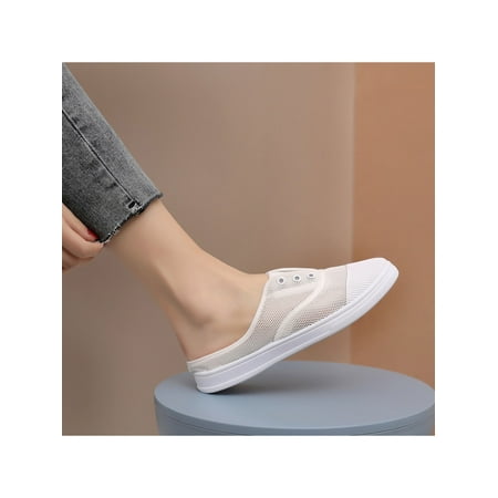 Sanviglor Women s Flats Slip On Canvas Sneakers Lace Up Casual Shoes Work Fashion Classic Breathable Comfort White Mesh Mules 4.5
Sanviglor Women s Flats Slip On Canvas Sneakers Lace Up Casual Shoes Work Fashion Classic Breathable Comfort White Mesh Mules 4.5