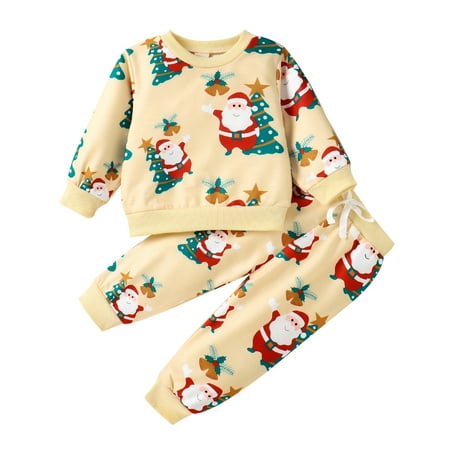 GWAABD Girls Clothes Set White Cotton Blend Toddler Boys Girls Long Sleeve Cartoon Santa Prints T Shirt Pullover Tops Pants Outfits 70
GWAABD Girls Clothes Set White Cotton Blend Toddler Boys Girls Long Sleeve Cartoon Santa Prints T Shirt Pullover Tops Pants Outfits 70