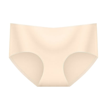 

EHTMSAK Underwear for Women High Waisted Panties Seamless Cotton Briefs Complexion M