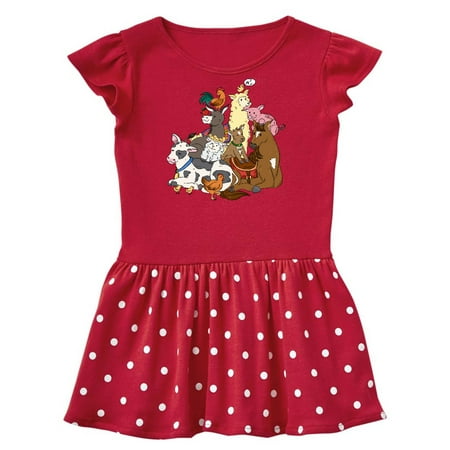 Inktastic Happy Farm Animals Gift Baby Girl Dress