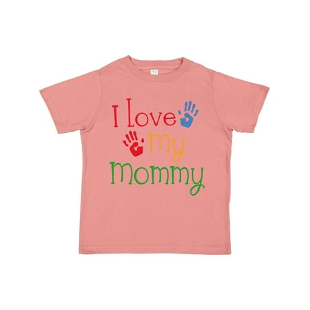 Inktastic I Love My Mommy Handprints Gift Toddler Boy or Toddler Girl T-Shirt