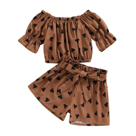 Musuos Baby Girls Floral Off the Shoulder Short Sleeve Ruffle Crop Top Belted Shorts
Musuos Baby Girls Floral Off the Shoulder Short Sleeve Ruffle Crop Top Belted Shorts