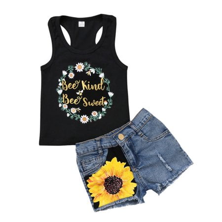 Letiane 2Pcs/Set Fashion Toddler Kids Baby Girl Vest T-Shirt Top+Floral Denim Shorts Pants Outfits
Letiane 2Pcs/Set Fashion Toddler Kids Baby Girl Vest T-Shirt Top+Floral Denim Shorts Pants Outfits