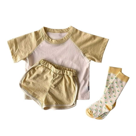 Youmylove Baby Newborn Infant Girls Boys Cotton Summer Patchwork Color Block Short Sleeve Tshirt Short Pants Set Outfits Newborn Clothing Set
Youmylove Baby Newborn Infant Girls Boys Cotton Summer Patchwork Color Block Short Sleeve Tshirt Short Pants Set Outfits Newborn Clothing Set