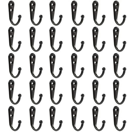 30Pack Black Hooks Wall Hooks Coat Hooks Robe Hook Towel Hook Hat Hook for Hanging Heavy Duty Zinc Alloy Material Coat Hanger with Pieces Screws for Bath Kitchen Garage Single Coat Hanger - Black
30Pack Black Hooks Wall Hooks Coat Hooks Robe Hook Towel Hook Hat Hook for Hanging Heavy Duty Zinc Alloy Material Coat Hanger with Pieces Screws for Bath Kitchen Garage Single Coat Hanger - Black