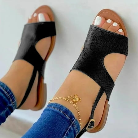XIAQUJ Ladies Fashion Summer Leopard Print Leather Open Toe Buckle Flat Sandals Sandals for Women Black 8.5(41)
XIAQUJ Ladies Fashion Summer Leopard Print Leather Open Toe Buckle Flat Sandals Sandals for Women Black 8.5(41)