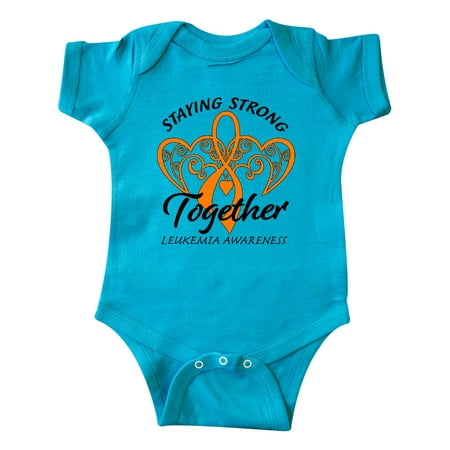 Inktastic Leukemia Awareness Staying Strong Together and Orange Ribbon Gift Baby Boy or Baby Girl Bodysuit 
Inktastic Leukemia Awareness Staying Strong Together and Orange Ribbon Gift Baby Boy or Baby Girl Bodysuit