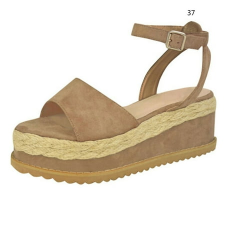 Women Wedges Sandals Open Toes Breathable Lightweight Female Shoes for Summer 37
Women Wedges Sandals Open Toes Breathable Lightweight Female Shoes for Summer 37