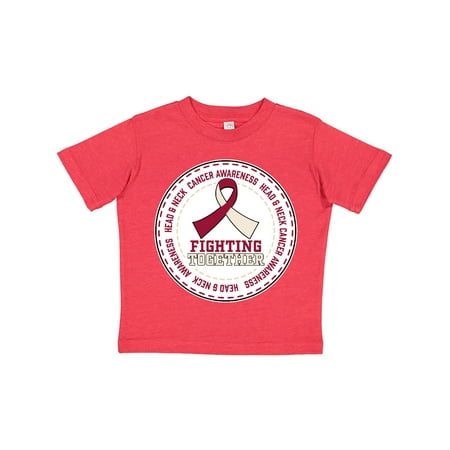 Inktastic Fighting Together- Head and Neck Cancer Awareness Gift Toddler Boy or Toddler Girl T-Shirt