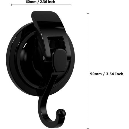 Suction Cup Hooks 4 Pack Matte Black Heavy-Duty Suction Cup Hooks Easy to Install and Removable
Suction Cup Hooks 4 Pack Matte Black Heavy-Duty Suction Cup Hooks Easy to Install and Removable