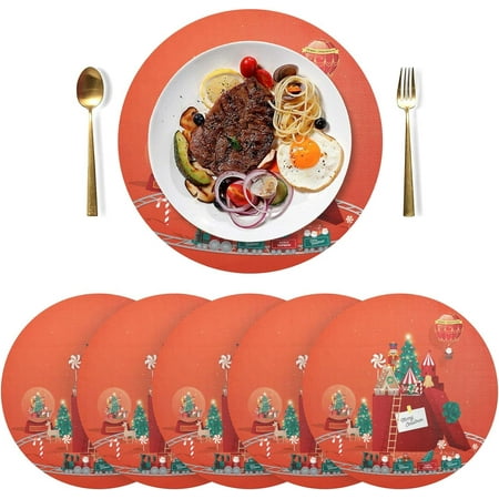 Coolnut Christmas Toys Land Town Placemats 6Pcs Holidays PVC Weave Place Mats Table Mats Non-Slip Easy to Clean for Home Kitchen BBQ Party Table Decor 15.4×15.4in
Coolnut Christmas Toys Land Town Placemats 6Pcs Holidays PVC Weave Place Mats Table Mats Non-Slip Easy to Clean for Home Kitchen BBQ Party Table Decor 15.4×15.4in
