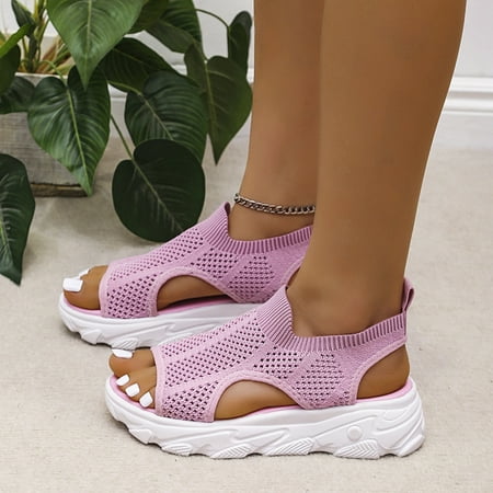 ZHELIYO Women s sandals Women Sandals Fashion Mesh Breathable Summer New Pattern Comfortable Thick Sole Flat Bottom Non Slip Large Size Shoes Pink 8.5
ZHELIYO Women s sandals Women Sandals Fashion Mesh Breathable Summer New Pattern Comfortable Thick Sole Flat Bottom Non Slip Large Size Shoes Pink 8.5