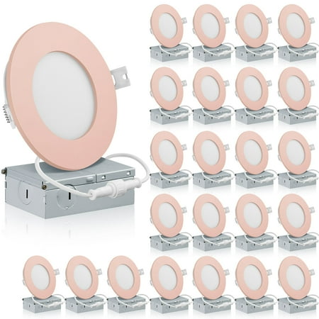QPlus 4inch LED Recessed Lights Aluminum Body Warm White Dimmable 3000K 24 Pack (Detachable Pink Trim)
QPlus 4inch LED Recessed Lights Aluminum Body Warm White Dimmable 3000K 24 Pack (Detachable Pink Trim)