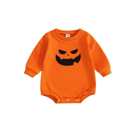 ELF Halloween Baby Boys Girls Romper Long Sleeve Round Neck Pumpkin Face Print Bodysuit Fall Outfit
ELF Halloween Baby Boys Girls Romper Long Sleeve Round Neck Pumpkin Face Print Bodysuit Fall Outfit