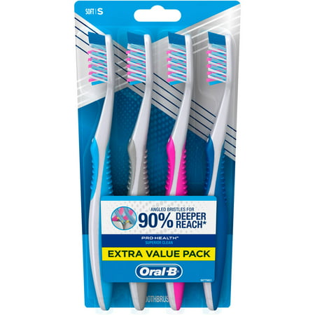 Oral-B Pro-Health Superior Clean Toothbrushes, 4 count