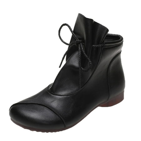 Winter New Women Casual Boots Fashion Autumn Women Ankle Boots Low Heel Flat Soft Round Toe Lace Up Solid Color Comfortable Casual Style
Winter New Women Casual Boots Fashion Autumn Women Ankle Boots Low Heel Flat Soft Round Toe Lace Up Solid Color Comfortable Casual Style