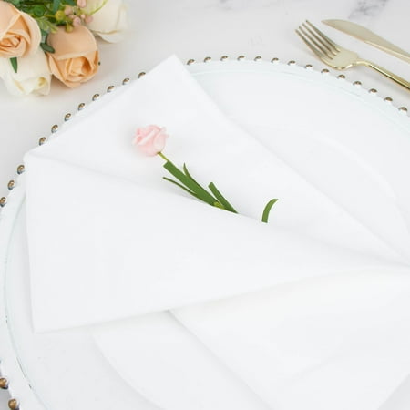 5 Pack | White 200 GSM Premium Polyester Dinner Napkins Seamless Cloth Napkins - 20 x20 - Pack of 5 Napkins
5 Pack | White 200 GSM Premium Polyester Dinner Napkins Seamless Cloth Napkins - 20 x20 - Pack of 5 Napkins