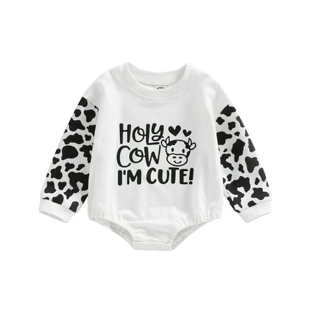 Musuos Baby Fall Romper Long Sleeve Round Neck Cow Letter Print Bodysuit Infant Clothes
Musuos Baby Fall Romper Long Sleeve Round Neck Cow Letter Print Bodysuit Infant Clothes