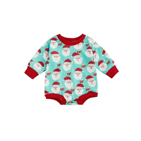 Canrulo Newborn Baby Boys Girls Christmas Romper Santa Claus Print Oversized Long Sleeve Bodysuit Pullover Sweatshirt Xmas Outfits Blue 18-24 Months
Canrulo Newborn Baby Boys Girls Christmas Romper Santa Claus Print Oversized Long Sleeve Bodysuit Pullover Sweatshirt Xmas Outfits Blue 18-24 Months