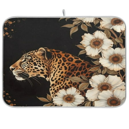 Kitchen Drying Mat 16x18In Drying Dish Mat Dish Drying Mats Kitchen Countertop Multi-Function Drain Drying Mat Kitchen Table White Flowers and Leopards
Kitchen Drying Mat 16x18In Drying Dish Mat Dish Drying Mats Kitchen Countertop Multi-Function Drain Drying Mat Kitchen Table White Flowers and Leopards