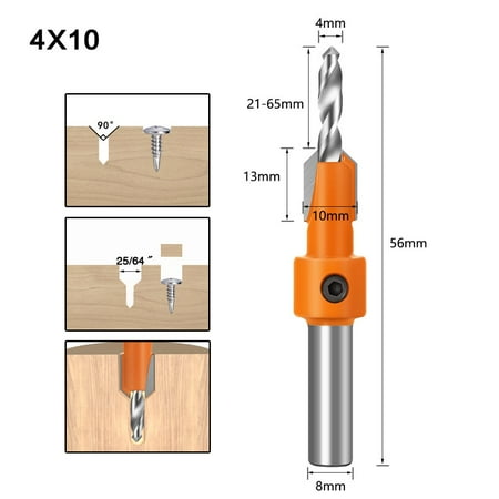 Hexagon Shank Countersink Drill Bit Woodworking Screw Wood Hole Drill Bit