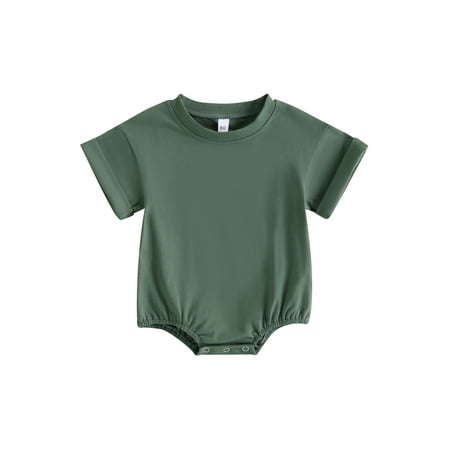 Baby Boys Girls Summer Romper Short Sleeve Solid Color Bodysuit Newborn Clothes(0-24Months)
Baby Boys Girls Summer Romper Short Sleeve Solid Color Bodysuit Newborn Clothes(0-24Months)