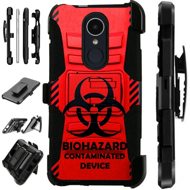 LuxGuard Phone Case Cover For LG Stylo 4 | Stylo 4 Plus | Q Stylus Q Plus Q Alpha (Red Biohazard)