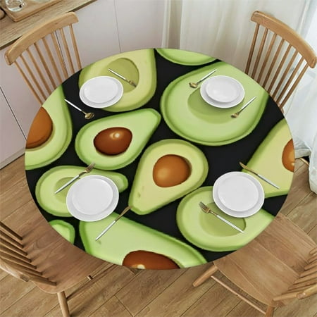 BANET Avocado Half Slices Seamless Round Fitted Tablecloth with Elastic Protector Table Kitchen Dinner Waterproof Oil-Proof Table Covers 42 -46
BANET Avocado Half Slices Seamless Round Fitted Tablecloth with Elastic Protector Table Kitchen Dinner Waterproof Oil-Proof Table Covers 42 -46