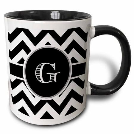 3dRose Black and white chevron monogram initial G - Two Tone Black Mug 11-ounce
3dRose Black and white chevron monogram initial G - Two Tone Black Mug 11-ounce