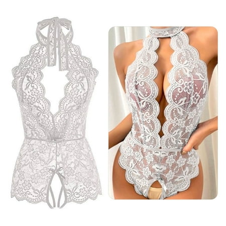 Women s Lingerie Underwear Open Butt Back Crotchless Sexy Sheer Backless Lace Halter Bodysuit Sleepwear
Women s Lingerie Underwear Open Butt Back Crotchless Sexy Sheer Backless Lace Halter Bodysuit Sleepwear