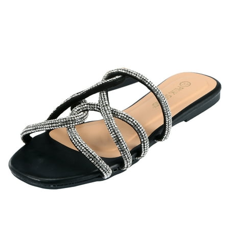 Follure Girl women s casual shoes Summer Womens Ladies Flat Crystal Slippers Casual Slip On Squared Toe Shoes Black 41
Follure Girl women s casual shoes Summer Womens Ladies Flat Crystal Slippers Casual Slip On Squared Toe Shoes Black 41