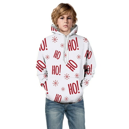 Kids Sweatshirt Boys Girls Unisex 3D Christmas Letter Printed Pullover with Pocket Xmas Girls Boys Hoodies
Kids Sweatshirt Boys Girls Unisex 3D Christmas Letter Printed Pullover with Pocket Xmas Girls Boys Hoodies