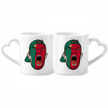 Portugal Flag Makeup Head Screang Cap Couple Porcelain Mug Set Cerac Lover Cup Heart Handle
Portugal Flag Makeup Head Screang Cap Couple Porcelain Mug Set Cerac Lover Cup Heart Handle