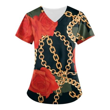Sksloeg Women s Scrubs Vintage Graphics Printed Scrub Shirt Tops Short Sleeve V Neck with Pocket Working Uniform Workwear Red XL
Sksloeg Women s Scrubs Vintage Graphics Printed Scrub Shirt Tops Short Sleeve V Neck with Pocket Working Uniform Workwear Red XL
