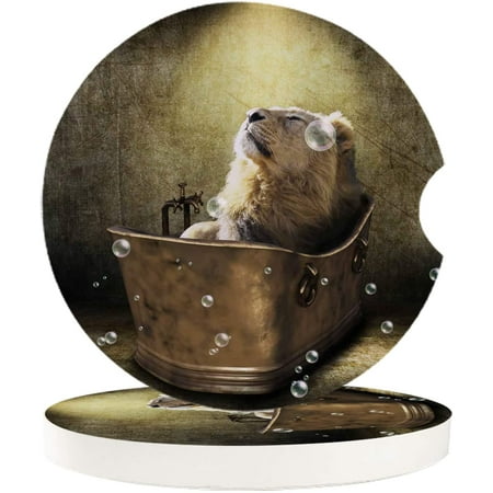 FMSHPON lion Retro Bathtub and Bubbles Set of 6 Car Coaster for Drinks Absorbent Ceramic Stone Coasters Cup Mat with Cork Base for Home Kitchen Room Coffee Table Bar Decor
FMSHPON lion Retro Bathtub and Bubbles Set of 6 Car Coaster for Drinks Absorbent Ceramic Stone Coasters Cup Mat with Cork Base for Home Kitchen Room Coffee Table Bar Decor