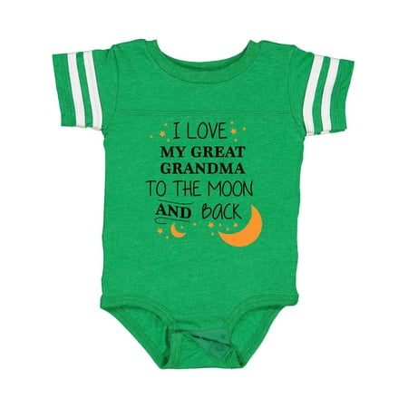 Inktastic I Love My Great Grandma to the Moon and Back Gift Baby Boy or Baby Girl Bodysuit
Inktastic I Love My Great Grandma to the Moon and Back Gift Baby Boy or Baby Girl Bodysuit