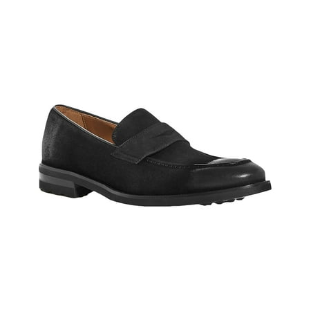 Bruno Magli Mens Bryan Leather Ankle Loafers Black 8 Medium (D)