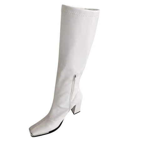 Mid-Calf Boots for Women Middle Retro Comfortable Heels Zipper Booties Solid Color Women Shoes High Women s Boots PU heeled sandals White
Mid-Calf Boots for Women Middle Retro Comfortable Heels Zipper Booties Solid Color Women Shoes High Women s Boots PU heeled sandals White