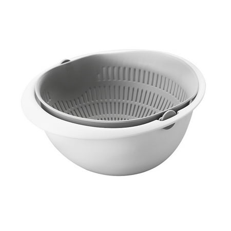 Double-layer Draining Basket Rotating Washing Basket Multifunction Kitchen Drain Basket Multi-purpose Storage Basket Grey
Double-layer Draining Basket Rotating Washing Basket Multifunction Kitchen Drain Basket Multi-purpose Storage Basket Grey